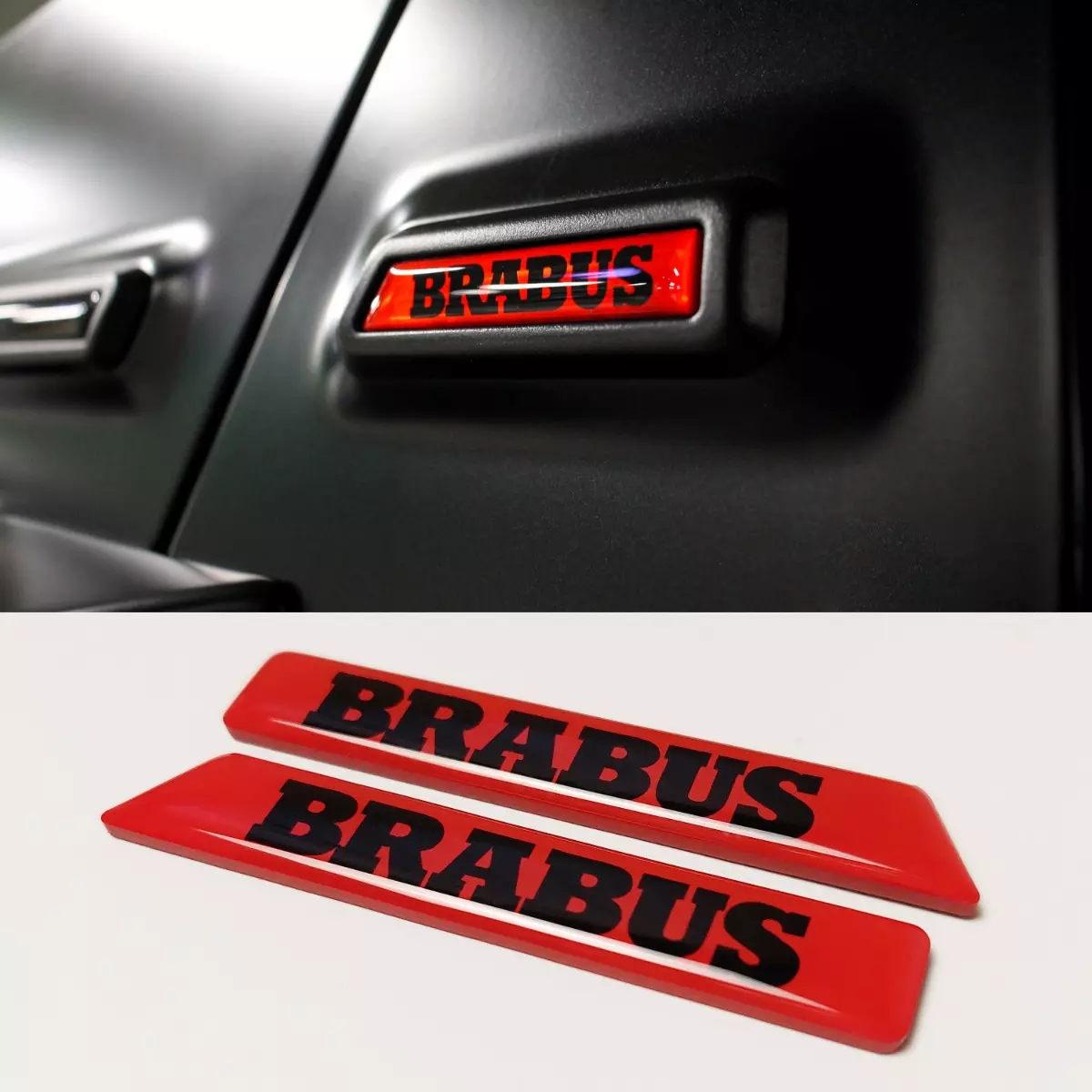 Brabus Rocket G900 Style Fender Emblems Side Moldings Inserts for Mercedes W463A G-Class