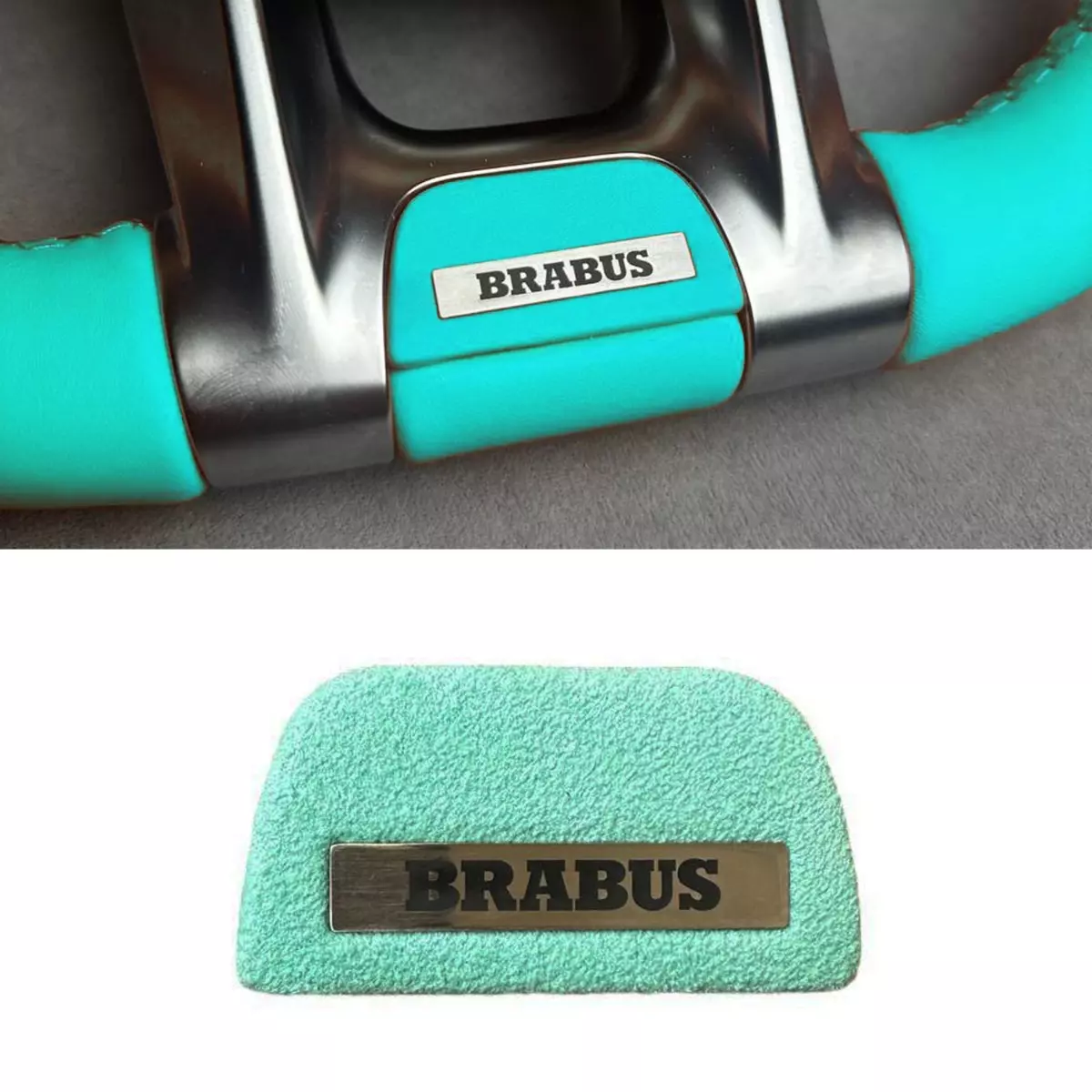Steering Wheel Emblem Insert Brabus for MERCEDES-BENZ W463A-Tiffany Blue