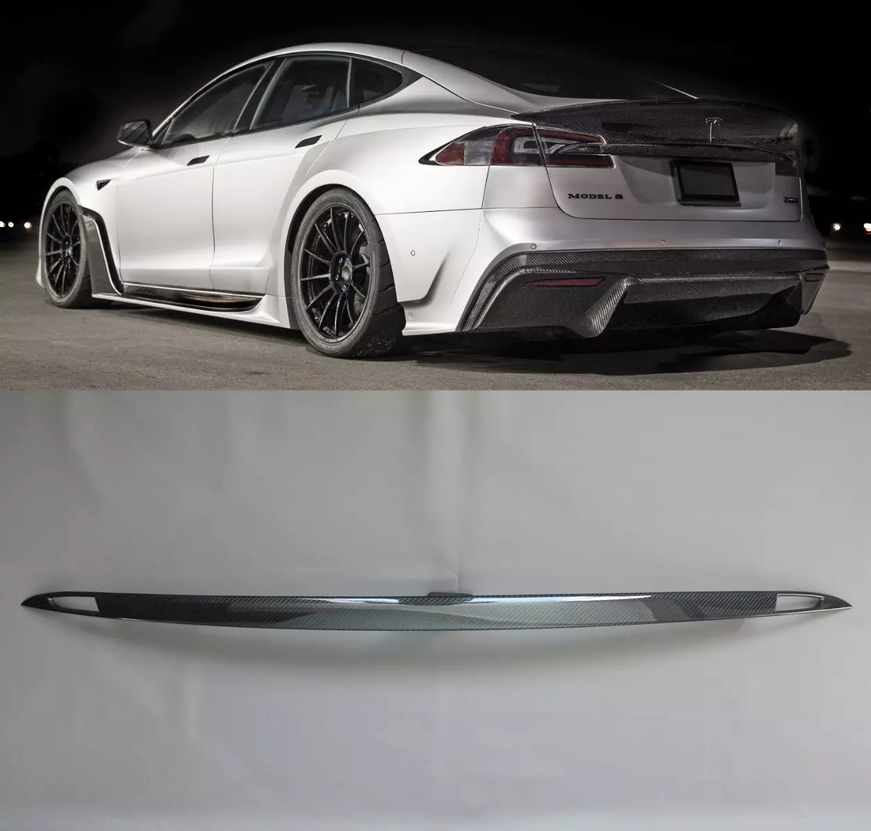Rear Carbon Trim for Tesla Model S
