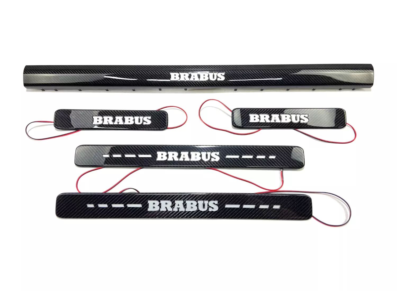Brabus Carbon Fiber Door Sills LED Illuminated Set 5 pcs for Mercedes-Benz W463A G-Class